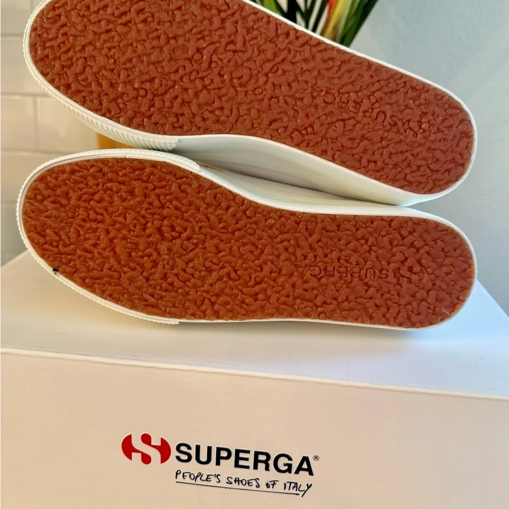 Superga Women's White Platform Sneakers - Picture 8 of 8